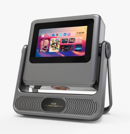 Does the folding structure of a portable foldable projector affect projection brightness?